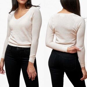 Oliver Charles | Women’s Summer Scoop Neck Sweater - Small - Sand Dollar / Cream
